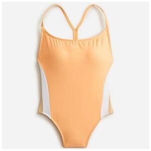 J.Crew Active Color Block One Piece Orange Sherbert Size 20